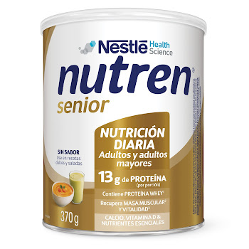 Alimento En Polvo Nutren Senior Nestle Sin Sabor Lata x 370 gr  
