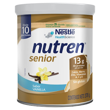 Alimento En Polvo Nutren Senior Nestle Sabor A Vainilla x 370 gr  
