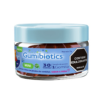 Gomas Gumibiotics con Probióticos, Vitamina C, D Y Zinc Sabor Fresa Frasco x 30 und  