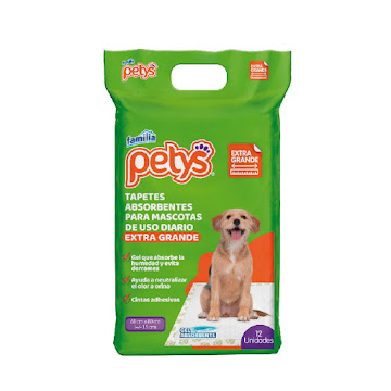 Tapetes Absorbentes Petys Extra Grandes Paquete x 12 und  