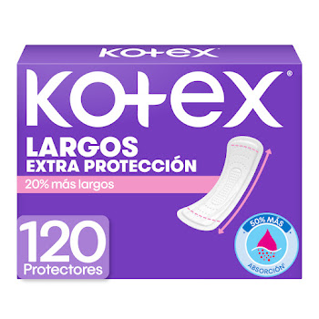 Protectores Diarios Kotex Largos x 120 und  