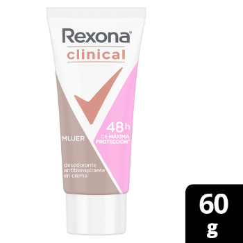 Desodorante Mujer Rexona Clinical 48h Crema Tubo x 60 gr  