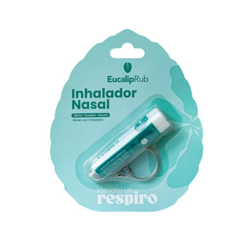 Inhalador nasal Menta eucalipto Stick llavero EUCALIPRUB INHALADOR NASAL TIPO STICK LLAVERO x 1 Inhalador Nasal EucalipRub – Bienestar inmediato en cada respiro.
Fórmula con eucalipto, mentol y alcanfor que ayuda a despejar las vías respiratorias de forma práctica y portátil. Ideal para usar en 