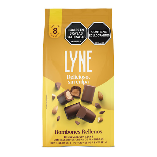 Bombones Rellenos Lyne   con Almendras x 8 und