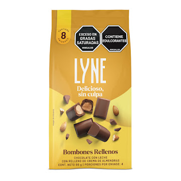 Bombones Rellenos Lyne   con Almendras x 8 und  