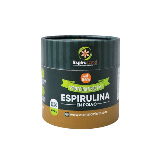 Espirulina en polvo Espiruland Empaque de 200g x 200g Espirulina en polvo EspiruLand 200 g, 100% natural, vegana y rica en proteína (≈54%). Ideal para batidos, jugos y recetas saludables. Producto artesanal, libre de gluten y sin aditivos.