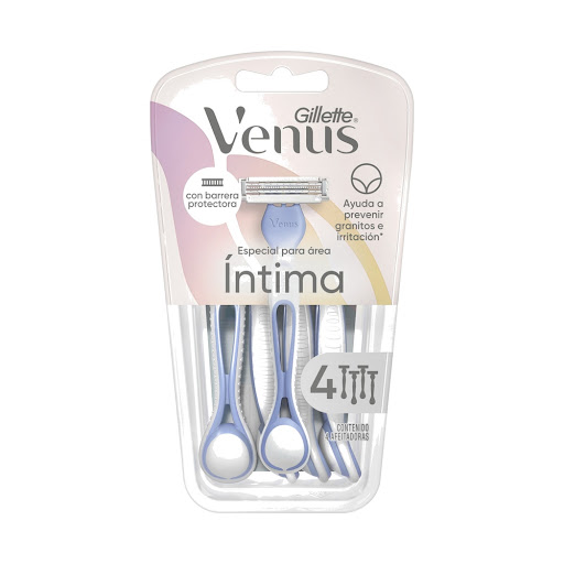 Maquina De Afeitar Gillette Venus Área Íntima Blíster x 4 und