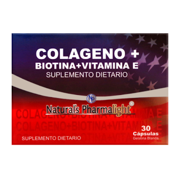 Naturals Pharmalight Colageno + Biotina + Vitamina E Caja x 30 Cápsulas  