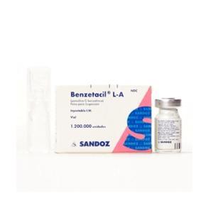 BENZETACIL 1´200UI   AMPOLLETFRASCO X5ML SAN PENICILINA G BENZATÍNICA  