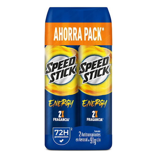 Desodorante hombre Speed Stick Energry aerosol Frasco 2x91 gr