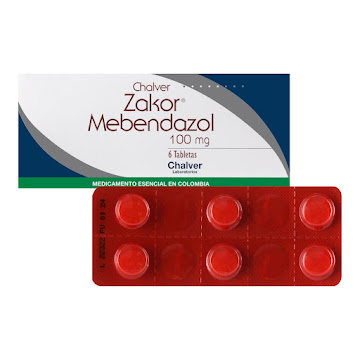 **Zakor 100Mg Tabletas Caja X6Tab. Chalver Mebendazol                     