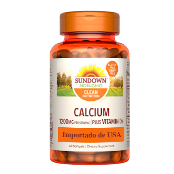 Calcium Calcio + Vitamina D3 1200 mg Sundown Frasco x 60 Tabletas  