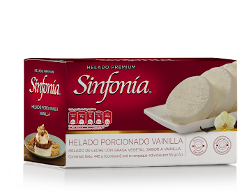 Helado Porción   SINFONIA Vainilla  x8un  440gr 