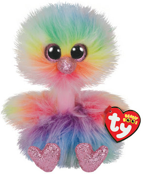 Peluche TY Beanie Boos Asha Avestruz Arcoiris Regular x 1Unidad   