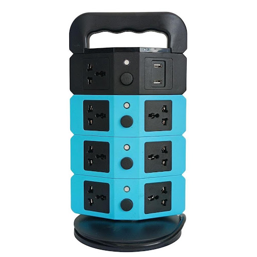 Regleta Vertical Duradera Con USB Anti-Chispa GENERICO Unidad x 1 Maximice la funcionalidad y la comodidad en su espacio de trabajo o hogar con esta moderna torre de carga vertical. Diseñada para satisfacer las necesidades de conectividad de hoy, esta regleta ofrece