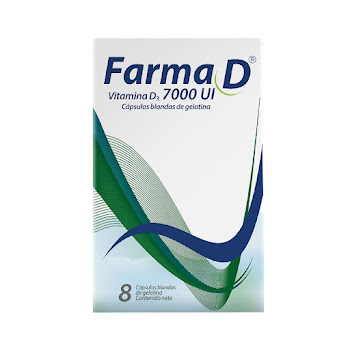 Farma D Vitamina D3 7000 UI Farmacol Caja x 8 Cápsulas  