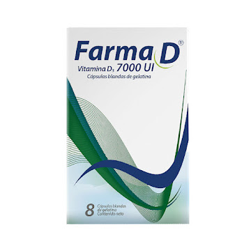 Farma D Vitamina D3 7000 UI Farmacol Caja x 8 Cápsulas  