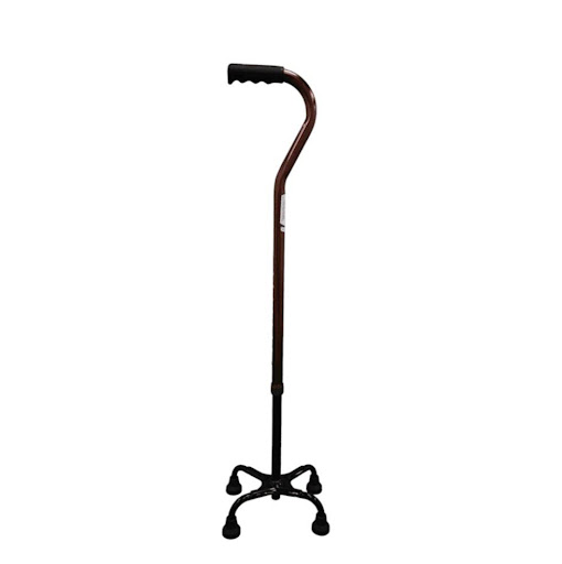 BASTON 4 PATAS ARANA CUELLO DE CISNE BRONCE KP4202-28 Impormedical Individual x 1