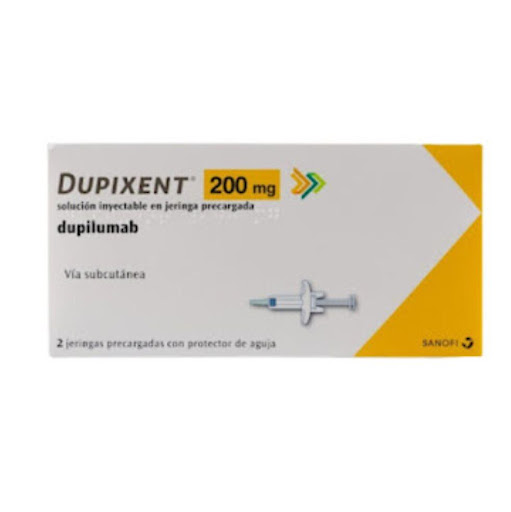 Dupixent Dupilumab 200 mg Sanofi Caja x 2 Jeringas Precargadas Dupixent Caja x 2 Este producto requiere fórmula médica para su compra