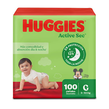 Pañales Huggies Active Sec Etapa 3/G x 100 und  