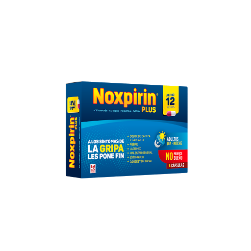 Noxpirin Plus Acetaminofén + Cafeína + Cetirizina + Fenilefrina Siegfried Caja x 6 Cápsulas