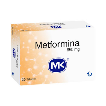 Metformina MK 850 mg Caja x 30 Tabletas  