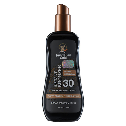 Bronceador Australian Gold SPF 30 Instant Bronzer Spray Gel x 237 ml