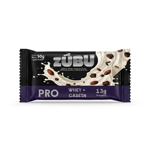 Barra Con Proteína Zúbu De Suero De Leche Y Caseinato Con Chocolate Paquete x 50 Gr