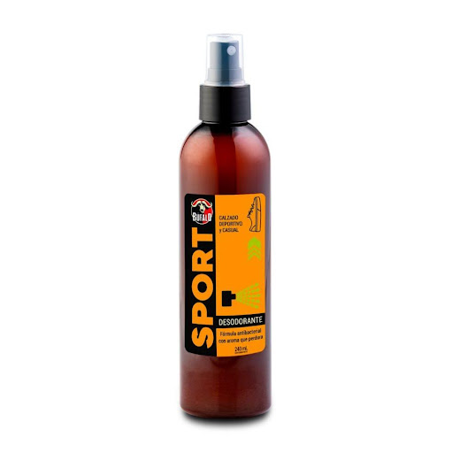 Desodorante Calzado Búfalo Sport X 240 Ml BÚFALO Spray  x 1 Und El Desodorante para calzado es un neutralizador de malos olores que ofrece un fresco aroma en cualquier tipo de calzado y con su efecto antibacterial es eficaz contra Pseudomona Aerugonosa, Staphyloco