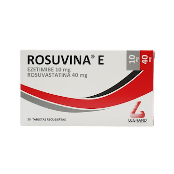 Rosuvina E Ezetimibe   10mg + Rosuvastatina 40mg Legrand Caja x 30 Tabletas  