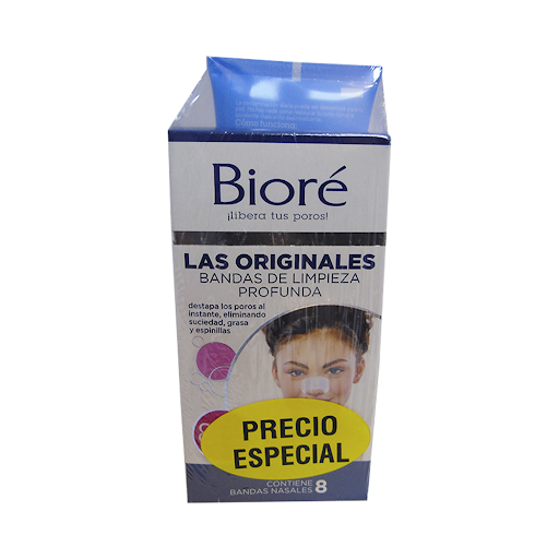 Bandas De Limpieza Profunda Biore x 8 und + Mascarilla Biore x 110 gr x 1 und