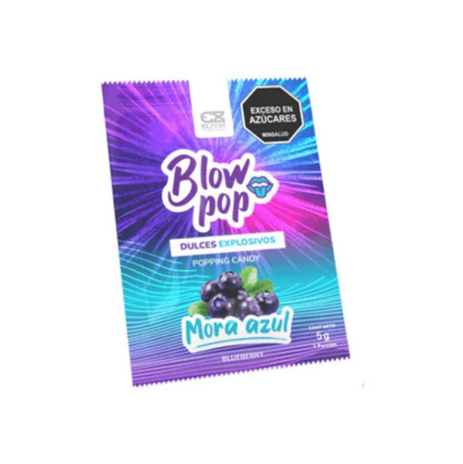Blow Pop 5gr Elixir Mora Azul Elixir 5 x 1 Características:

 Contenido: 5 gr
 Género: Unisex
 Marca: Elixir
 Sensación Burbujeante 
 Perfecto para la estimulación oral
Registro No. Invima NSA-0013827-2023
