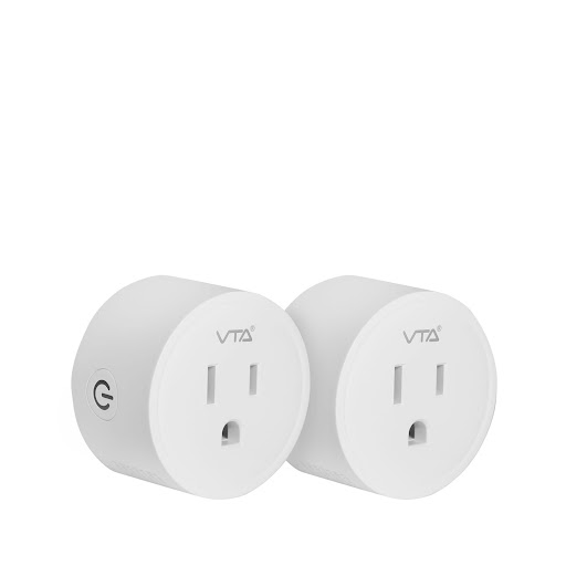 Set X 2 Tomacorrientes Sencillos Dot VTA+ Smart Home VTA Caja x 1 Tu hogar inteligente y eficiente con este set de 2 tomacorrientes automatizables, ahorra energía controlando el encendido y apagado de tus dispositivos de manera remota o crea escenas desde la App VTA