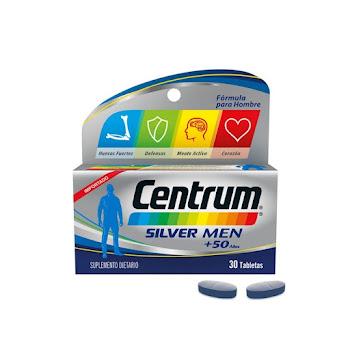 Centrum Silver Men, multivitamínico hombres +50 años X 30 tabs  