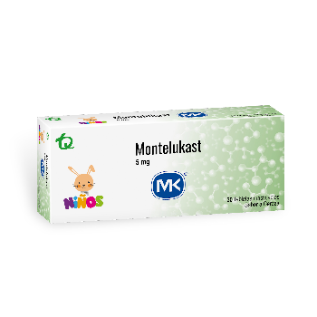 Montelukast MK 5 mg Caja x 30 Tabletas  