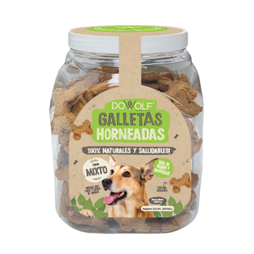 Galletas para Mascotas   Dowolf Mixtas Frasco x 1 Kg  