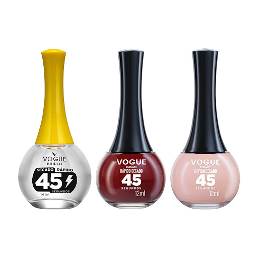 Combo Esmalte Brillo Rápido Secado Vogue + Vino Argentino + Atardecer Cálido Tripack x 3 und