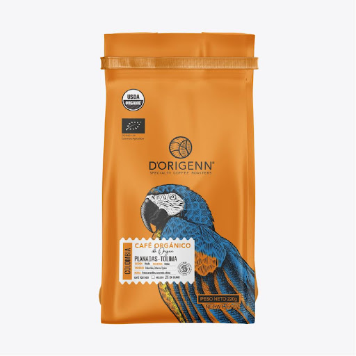 CAFE DORIGENN ORGANICO EN GRANO / TOSTADO  X 220 gr D-ORIGENN BOLSA x 1 Café 100% Orgánico con certificaciones internacionales. Desde su plantación hasta su tueste es tratado de forma 100% natural y su proceso productivo garantiza la sostenibilidad y conservación de los r