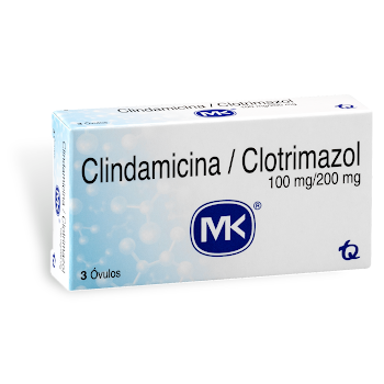 Clindamicina Clotrimazol MK 10mg/200mg Caja x 3 Óvulos  