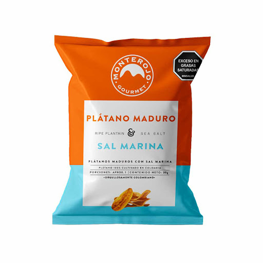 Pasabocas Monterojo Platanos Maduros Sal Marina x 25 gr