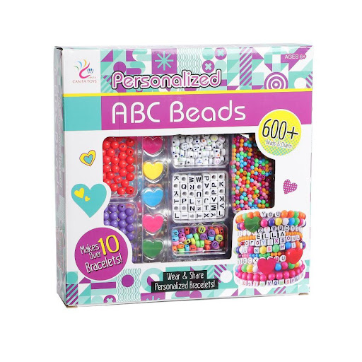 Set Pulseras Abc Beads Caja Plasticos Asociados  x 1 Este set de pulseras es perfecto para que los niños exploren su imaginación y disfruten de la diversión de crear accesorios únicos. Con una variedad de formas y colores, pueden diseñar pulseras, anill