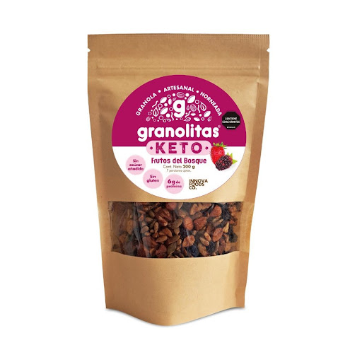 Granola Keto Granolitas   Frutos Del Bosque Paquete x 200 gr