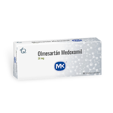 Olmesartan 20 mg MK Caja x 30 Tabletas  