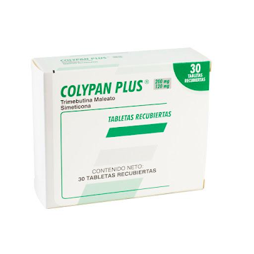 Colypan Plus Trimebutina + Simeticona 200/120mg Farmacol Caja x 30 Tabletas  