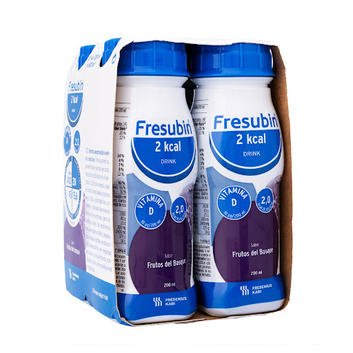 Bebida Fresubin Drink Frutos del bosque Paca x4 Uni cada una frasco x200 Ml Fresenius Kab