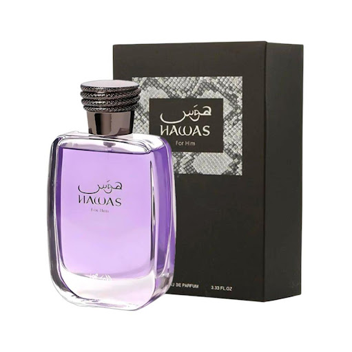 Perfume Rasasi Hawas For Him EDP 100ml para Hombre RASASI BOTELLA x 100ML Hawas for Him de Rasasi es una fragancia de la familia olfativa Aromática Acuática para Hombres. Hawas for Him se lanzó en 2015. Las Notas de Salida son manzana, bergamota, limón (lima ácida) y canela