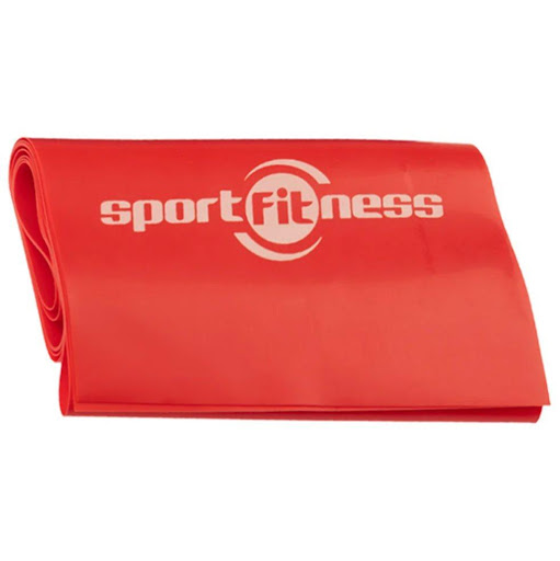071339 BANDA ROJA SPORT FITNESS X 1 METRO) Sport Fitness x 1 METRO x 1 METRO Banda elástica de resistencia media, ideal para ejercicios de fortalecimiento, rehabilitación y estiramientos. Su material de látex garantiza elasticidad y durabilidad, permitiendo un entrenamiento pr