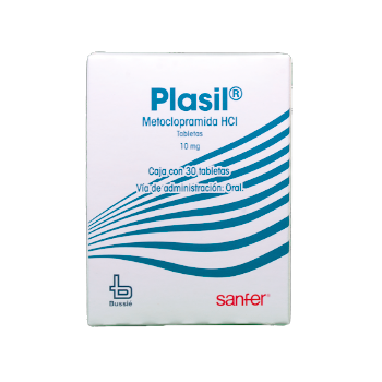 Plasil Metoclopramida HCI 10 mg Bussie Caja x 30 Comprimidos  