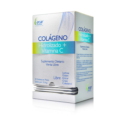 Colágeno Hidrolizado + Vitamina C Ecar Caja x 30 Sobres