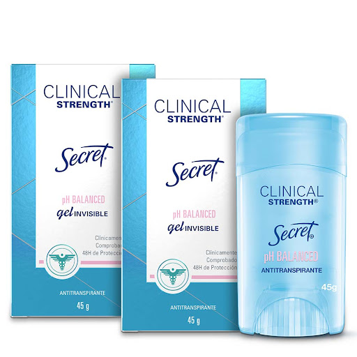 Antitranspirante en gel Secret Clinical Strength pH Balanced 45 gr Stick x 2 und